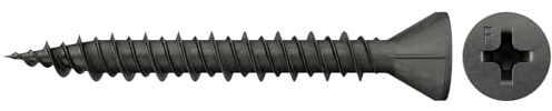 Fischer 3,9 x 55, med litet försänkt huvud, dubbel HiLo-gänga och korsfördjupning PH, för fastsättning av gipsfiberplattor på metall- eller trästativ, 600 st