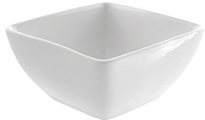 10 Strawberry Street Whittier 4.5/12 Oz Square Dessert Bowl, Set of 6, White