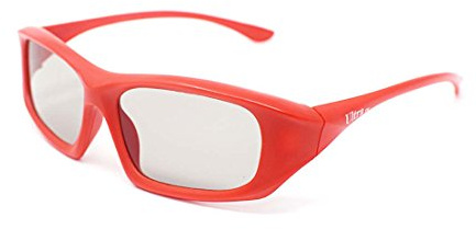 Ultra 5 Red Adults Passive 3D Glasses for TV Men Women Polarized Wraparound For Use with RealD Movies Cinemas TVs and Projectors 3D Cinema Glasses Movie Glasses 3D Glasses for Cinema…