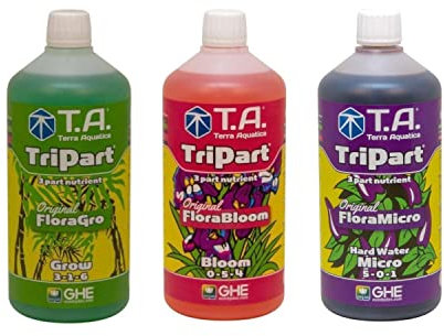 Senua-General Hydroponics Hard Warter Flora Series QT - FloraGro, FloraBloom, and FloraMicro Garden, Lawn, Supply, Maintenance 1Ltr