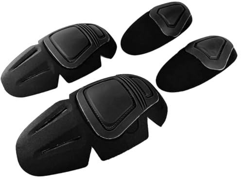 H World Shopping Tactical Military Paintball Elbow Knee Pads Airsoft Combat Protective Set Black