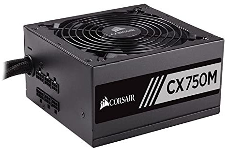Corsair CX 750M unidad de - Fuente de alimentación (750 W, 100 - 240 V, 47 - 63 Hz, 6 - 12 A, +12V,+3.3V,+5V,+5Vsb,12V, Activo)