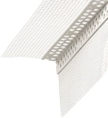 bauFIT Gewebeeckwinkel 80mm x 120cm x 2m | Gewicht: 165g/m² | Alkalibeständig | Glasfaser-Gewebe mit PVC-Ecken | 50 Stäbe | Armierungsgewebe | Hohe Reißfestigkeit | Schiebefest & Imprägniert