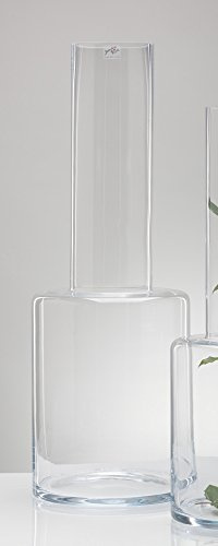 Glasvase Bottle klar zylindrisch 70 cm Ø 25 cm cold cut von Sandra Rich