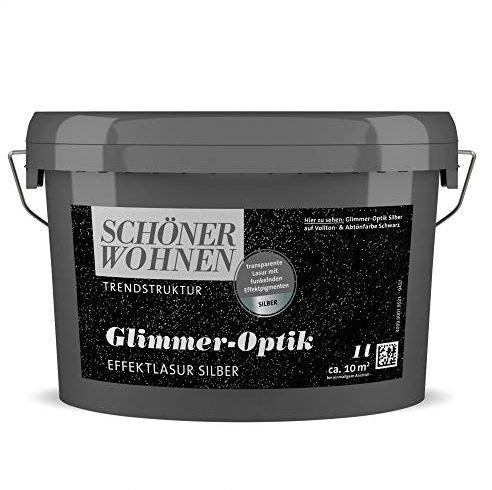 Glimmer-Optik Effektlasur Schöner Wohnen Silber 1 l