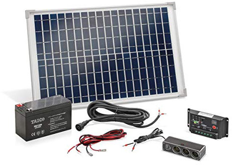 Solar Set 20W mit Akku Bausatz Solaranlage Inselanlage Camping, esotec 120005