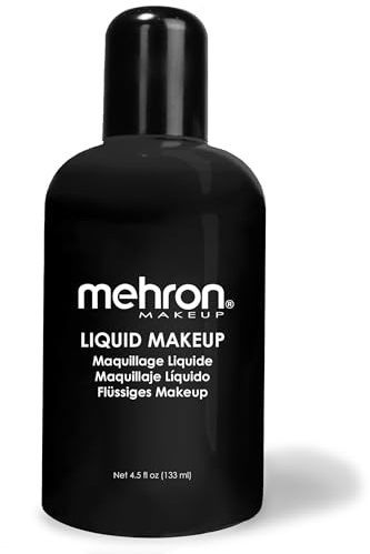 Mehron Makeup Liquid Makeup - BLACK, Face & Body Paint
