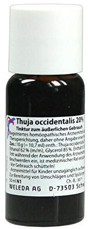 THUJA OCCIDENTALIS 20% äußerlich Tinktur 50 ml