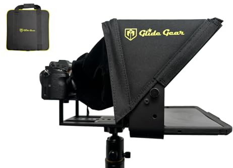Glide Gear TMP100 Adjustable iPad/Tablet/Smartphone Teleprompter Beam Splitter Glass with Carry Case