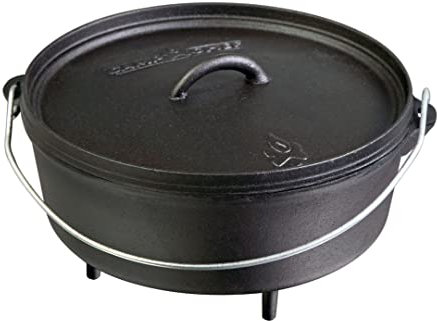 Camp Chef Classic 10 Dutch Oven - Cast Iron Dutch Oven Pot with Lid for Indoor & Outdoor Cooking - 10 Dutch Oven - 4 Quarts