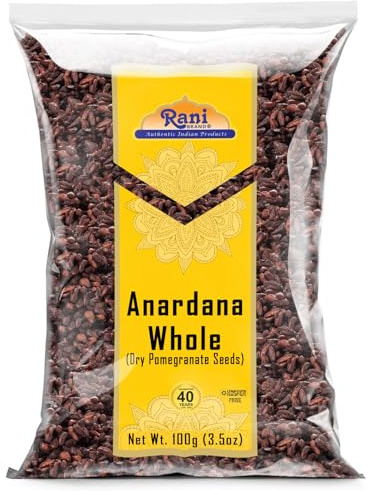 Rani Anardana (Pomegranate) Dry Whole Seeds Indian Spice 3.5oz (100g) ~ All Natural | No Color | Gluten Friendly | Vegan | NON-GMO