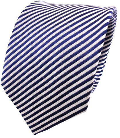 TigerTie Designer Seidenkrawatte in gestreift (schmaler Streifen) - Krawatte 100% reine Seide