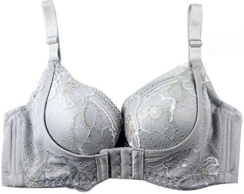 Women Super Boost Magic Enhancer Push up Bra Sets Gel Padded Side Support (36, Silver with Brief Sets)
