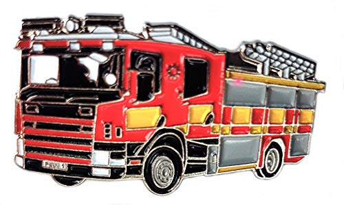 Metall-Emaille-Anstecker Feuerwehrauto