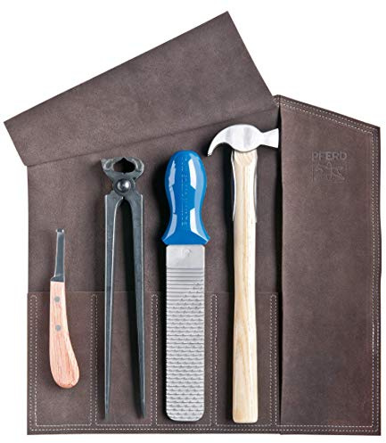 PFERD TOOLS Huf-Set für Pferde, 4-teilig, 13180000 – zur ersten Bearbeitung beschädigter Hufe oder vertretener Hufeisen