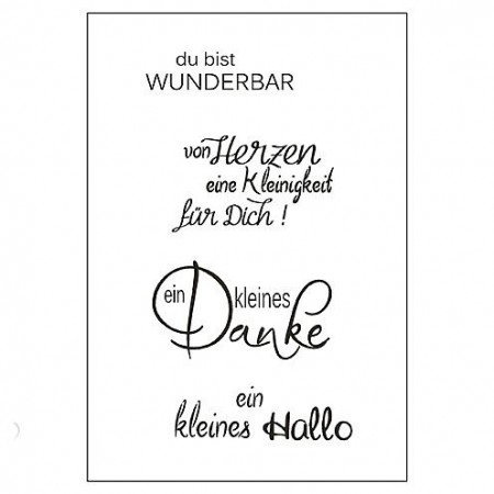 Efco Stempel Clear Du bist wunderbar, transparent A7 / 74 x 105 mm, 4 - teilig