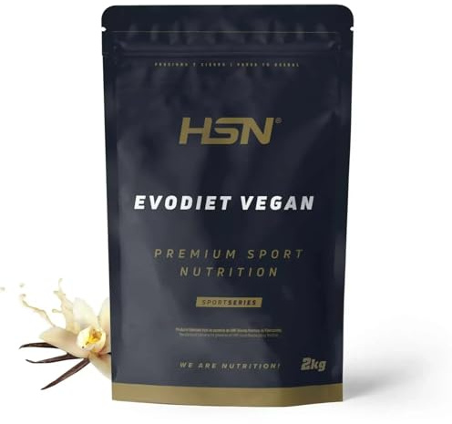HSN Evodiet Vegan (Aislado de Proteína de Soja, Inulina y Glucomanano) | Vainilla 2Kg | Ideal para tomar antes de las comidas | No Contiene Dosificador | No-GMO, Vegano, Sin Gluten