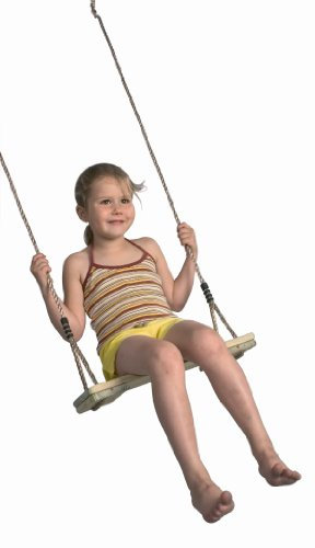 Loggyland Siège de Balançoire en Bois avec Corde