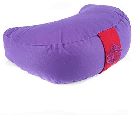 Cuscino a mezzaluna da meditazione, viola