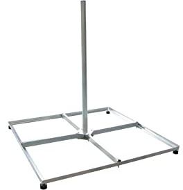 Premium X Balkonständer 4X 50x50cm Stahl Holland 1m Mast Flachdachständer SAT-Ständer Halterung für Satelliten-Schüssel