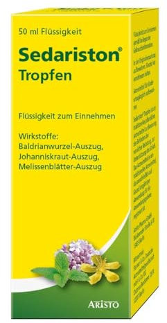 Sedariston Tropfen 50ml – Pflanzliches Arzneimittel mit Baldrian, Johanniskraut & Melisse – Unterstützung bei nervlicher Belastung und Schlafproblemen - für das seelische Gleichgewicht