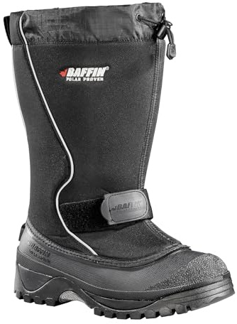Baffin Men's TUNDRA Insulated Waterproof Lightweight Extreme-Weather Outdoor Snow Winter Boots for Snowshoeing & Ice Fishing, Black, 7