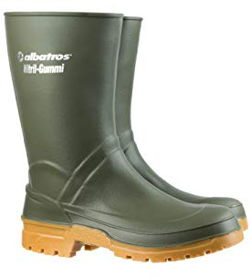 ALBATROS Guardian MID Green Nitril-Berufsgummistiefel Unisex wasserdicht rutschfest vegan
