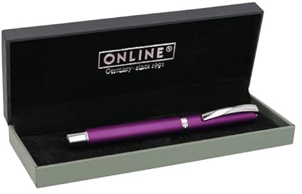 ONLINE Füller Vision Purple I Eleganter Füllfederhalter mit Iridium-Feder medium I Füllhalter aus Aluminium für Standard-Tintenpatronen & Konverter I in Geschenkbox