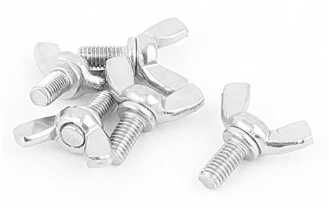 5stk M5 Gewinde 304 Edelstahl Daumen Flügel Hand Bolzen Schrauben Silber Ton DE de