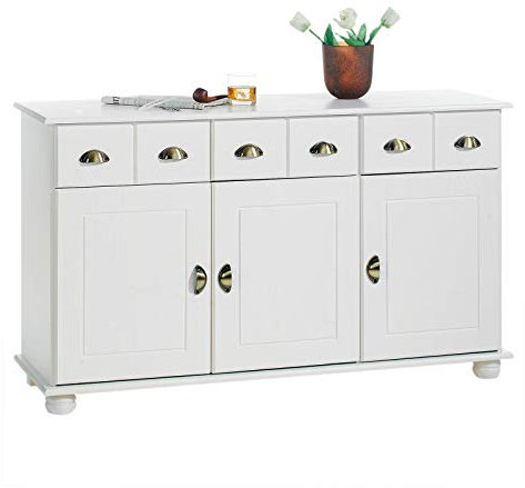 IDIMEX Sideboard Colmar Kommode, Kiefer massiv, in weiß