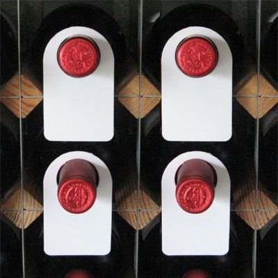 Etichette da Cantina - Collarini in Plastica di Identificazione per Bottiglie di Vino - Riutilizzabili - PLASTIC WINE TAG colore BIANCO - Set da 100 pz. - By EUPOSIA