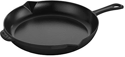 STAUB Cast Iron Fry Pan, 12-inch, Black Matte