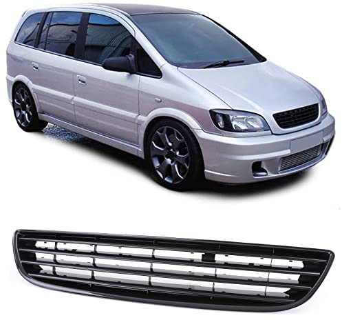Rejilla deportiva para el radiador sin emblema en negro para Opel Zafira A 99-05