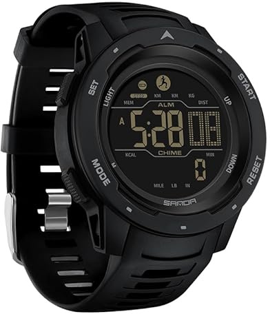 FANMIS Men Pedometer Watches Military Multifunctional 50M Waterproof Digital Outdoor Sports Watch