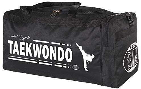 BAY XL Sporttasche Mein Sport Taekwondo, TKD, Tae Kwon Do, Taekwon Do, Tasche, Trainingstasche, Taschen Bag, schwarz, 70 x 32 x 30 cm Motiv