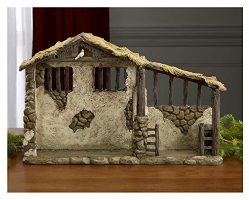 Pesebre de Navidad Iluminado establo (10 Pulgadas) por Three Kings Gifts