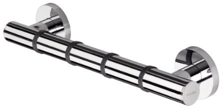 Croydex Grab 'n' Grip 38cm Non-Slip Grab Rail - 100kg Load Capacity Heavy Duty Bar with Steel Core & Chrome ABS, Safety Support Rail for Bathrooms Ideal Handrail for Elderly