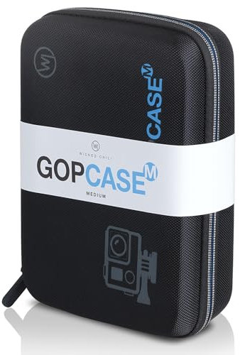 Wicked Chili GOP Case -M- Tasche wasserabweisend kompatibel mit GoPro Hero 13 Black, 12, 11, 10, 9 Schutztasche, Tragetasche für Actioncam SJCAM, Akaso, Surfola (Stossfest mit Zubehör Fach)