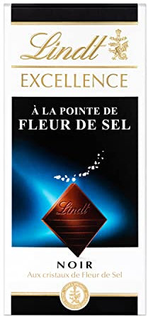 französische Lindt Schokolade Excellence, dunkel, Fleur de Sel, gesalzen, 100g