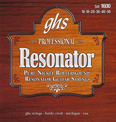 GHS RESONATOR PURE NICKEL ROLLERWOUND 1600 Jeu De Cordes