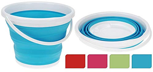 Folding Silicone Collapsible Bucket Camping Caravan Hiking Fishing Wash Up Bowl