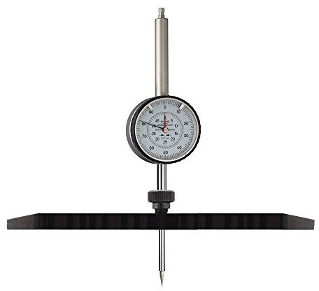 STEINLE 3820 Tiefenmessgerät mit Analog Messuhr 0-50 mm Messbrücke: 250 mm - Ablesung: 0,01 mm inkl. ENYPack Kunststoffkoffer