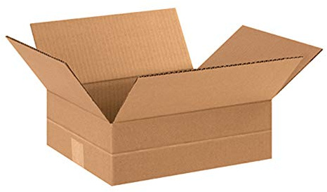 BOX USA Multi-Depth Shipping Boxes Medium 12L x 10W x 4H 25-Pack - Corrugated Cardboard Box for Moving, Mailing, Packing, Packaging and Storage