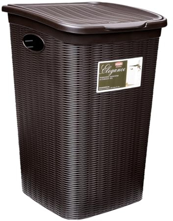 Stefanplast 30052 Wäschekorb mit praktischem Klappdeckel und Fassungsvermögen, 50 L