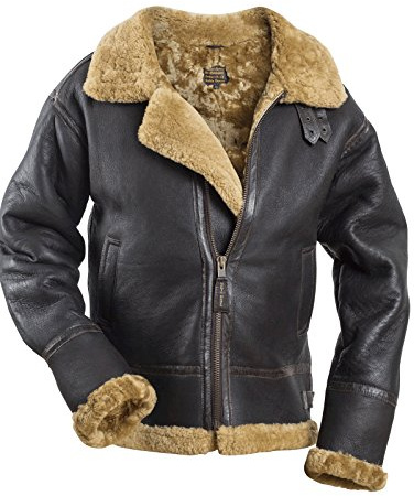 Noble House B-3 Alpha Pilotenjacke Herren Lederjacke Schaffell U.S. Air Corps