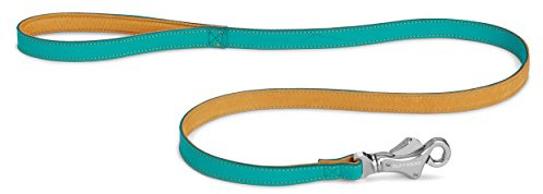Ruffwear Hundeleine aus Leder, Beständig und wasserabweisend, Alle Hunderassen, Länge: 1,2 m, Breite: 20 mm, Türkis (Melt Water Teal), Timberline Leash, 4110-455