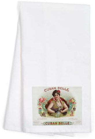 Lantern Press Royal Punch Brand Cigar Seal, Vintage Label (100% Cotton Tea Towel, Decorative Hand Towel, for Kitchen and Home)