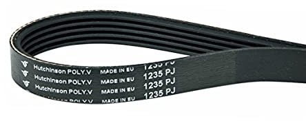 Poly-V-Riemen Antriebsriemen Treibriemen Keilrippenriemen Rippenriemen Rippenbandriemen elastisch grobe Rippen Waschmaschine Waschgerät Waschautomat 1235PJ5 wie EBD 620003340 Foron 01877 für WN(Serie)