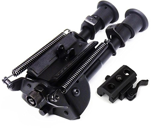 Bravovski 6-9 Pouces Tactique de Chasse réglable en Hauteur pivotant Benchrest Bipied avec Adaptateur