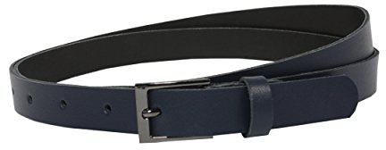 Vascavi Ledergürtel echt Leder, Made in Germany, 2 cm breit und ca. 0.25 cm stark, Gürtel, Hüftgürtel, Jeansgürtel, (95 cm Gesamtlänge 105 cm, Dunkelblau)